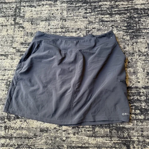 Orvis Skort Women Black Moisture Wicking Golf Travel Sport Tennis Skirt - Picture 5 of 7
